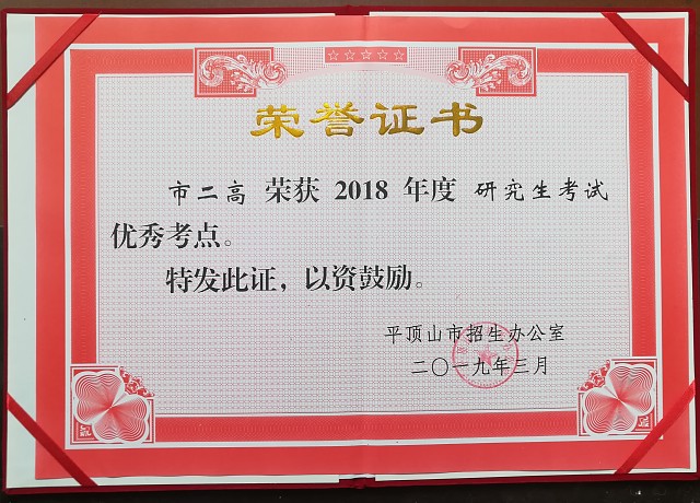 2018年度研究生考试优秀考点