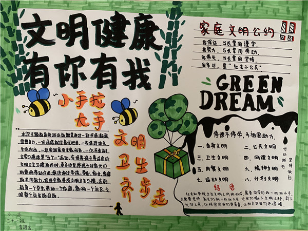 文明健康，有你有我——市二高举行“小手拉大手，文明卫生齐步走”活动