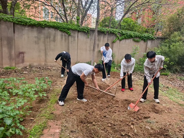 螺旋探微知生趣 躬耕园田播新苗——平顶山市二高螺旋探微社开展花生种植实践活动